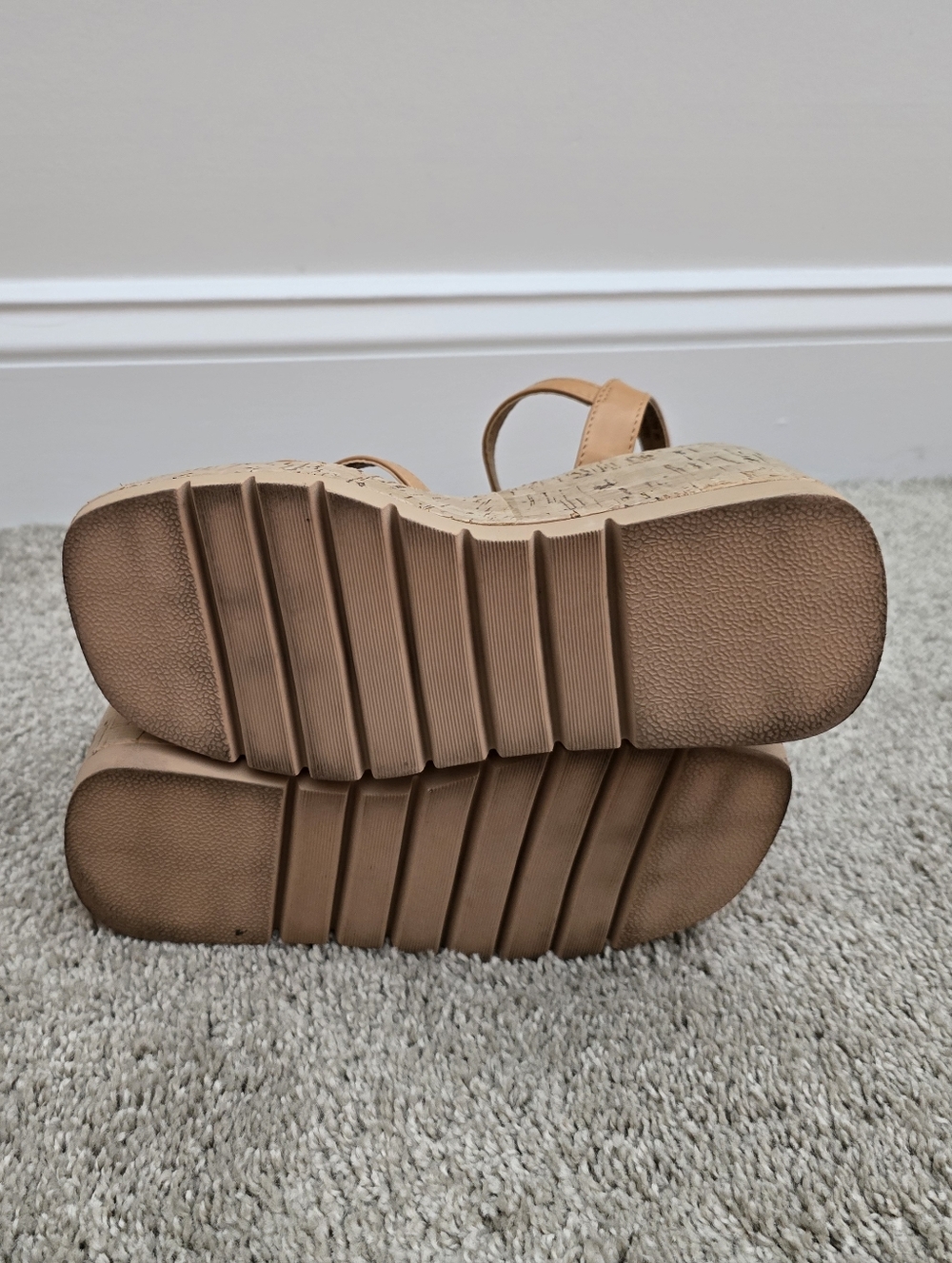 Madden Girl Tan Cork Platform Sandals - Picture 4 of 5